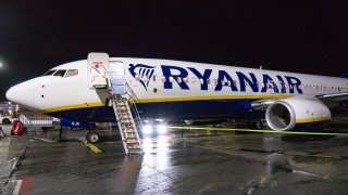 File photo of a Ryanair Boeing 737-800 aircraft parked at Eindhoven airport in the Netherlands.