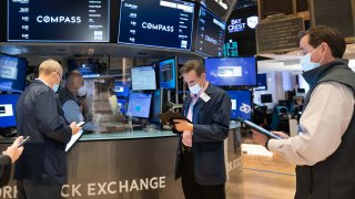 Traders on the New York Stock Exchange.