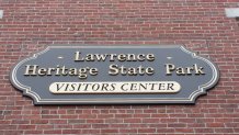 Lawrence Heritage State Park sign