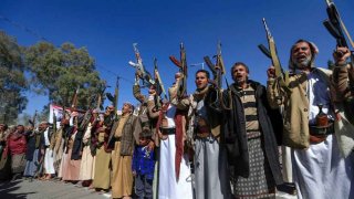 supporters of Yemen's Huthi movement