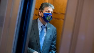 Sen. Joe Manchin, D-W. Va., is seen during a Senate vote in the Capitol on Thursday, March 25, 2021.