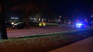 Police responded to a pedestrian crash Monday night on Memorial Drive in Cambridge, Massachusetts.