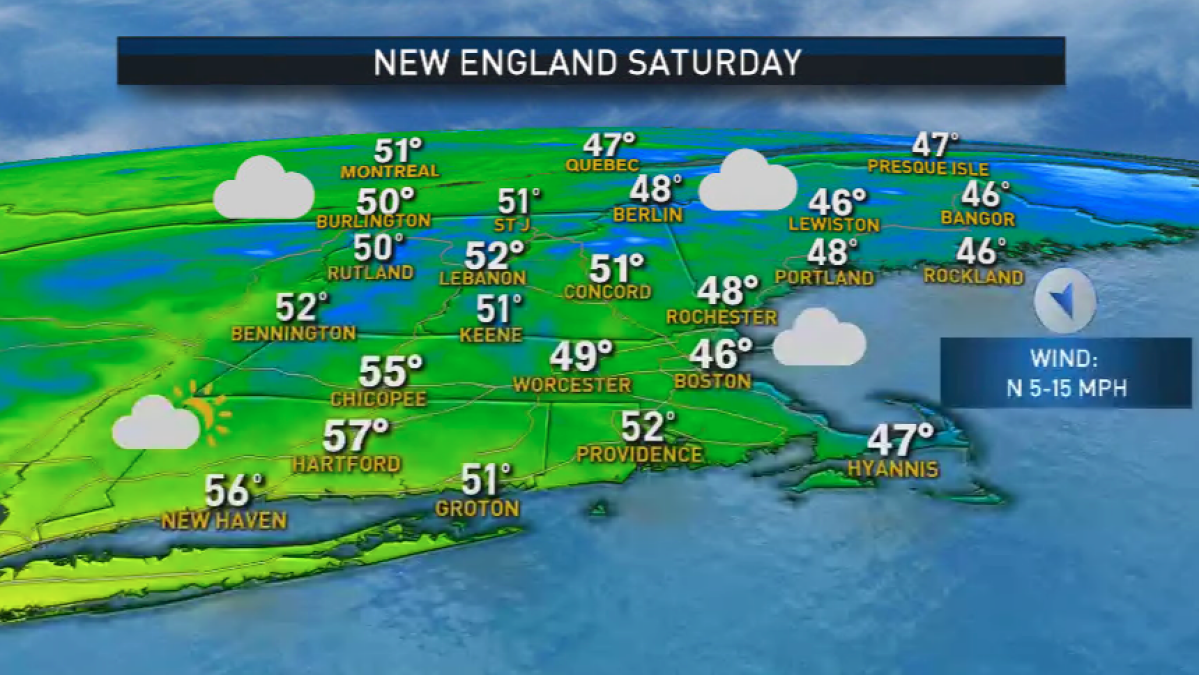 Clouds Linger with Spotty Rain and Snow Showers – NBC Boston