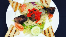 Lamb Kebab Specialty Salad from Olympia Restaurant