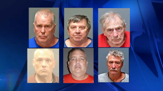 Mugshots of six men arrested in a child sex investigation in New Hampshire