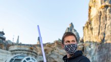 NFL superstar Tom Brady visits Star Wars: Galaxy’s Edge inside Disney’s Hollywood Studios at Walt Disney World Resort in Lake Buena Vista, Florida, April 5, 2021.