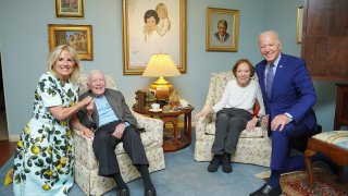(L-R)Jill Biden, Jimmy Carter, Rosalyn Carter and Joe Biden