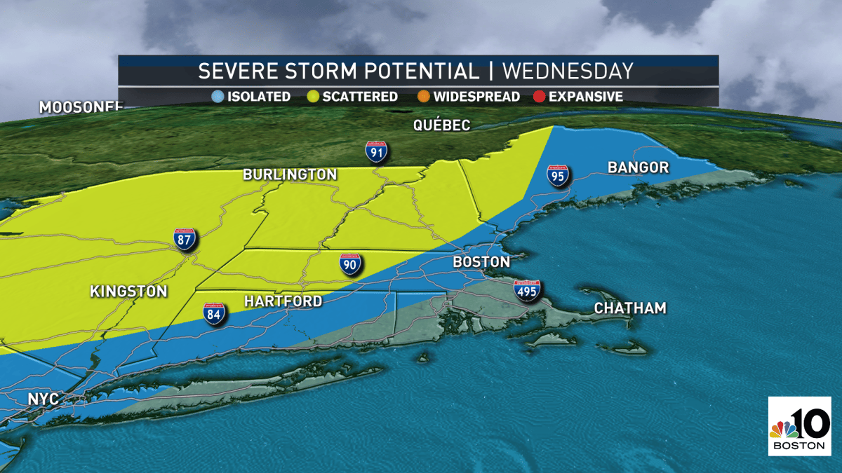 Strong, Damaging Storms Possible During 90 Degree Heat Wednesday – NBC ...