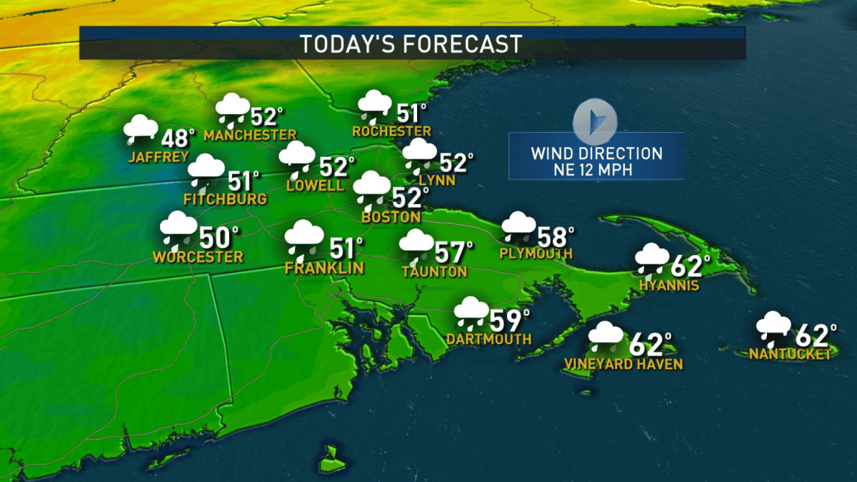 Rain Sticks Around Sunday, Sun Peeks Through on Memorial Day – NBC Boston