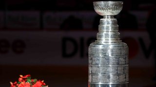 Oct 3, 2018; Washington, DC, USA; The Stanley Cup rests on a table during the Washington Capitals’ championship banner raising ceremony prior to their game against the Boston Bruins at Capital One Arena. Mandatory Credit: Geoff Burke-USA TODAY Sports