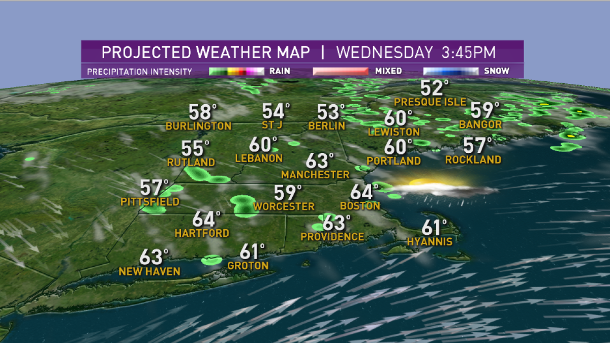 Sunshine, Chance of Afternoon Showers Wednesday – NBC Boston