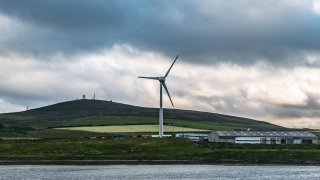 The idea is that the hydrogen ferry would be designed to travel between Kirkwall, pictured above, and Shapinsay.