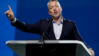 Southern Baptist Convention President J. D. Greear speaks during the denomination's annual meeting Tuesday, June 15, 2021, in Nashville, Tenn.