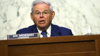U.S. Sen. Robert Menendez (D-NJ) speaks during a hearing before Senate Foreign Relations Committee at Hart Senate Office Building June 8, 2021 on Capitol Hill in Washington, DC. The committee held a hearing to review State Department’s budget request for FY2022.