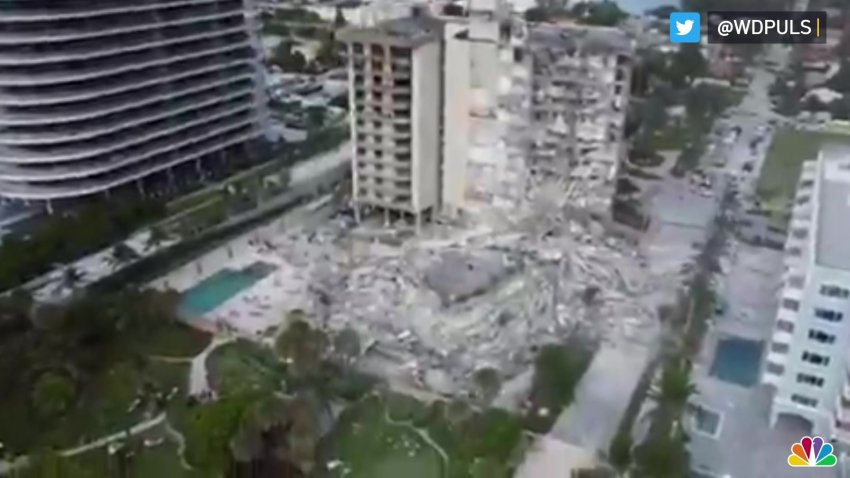 Drone Footage Shows Damage from Florida Condo Building Collapse