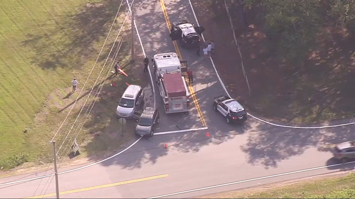 West Newbury Crash Driver Pinned Between 2 Vehicles NBC Boston