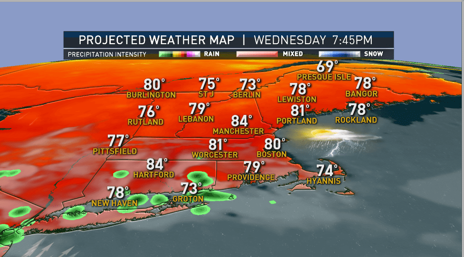 Thunderstorms in New England, Then End of Heat Wave NBC Boston