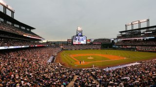 May 26, 2018; Denver, CO, USA; A general view of the stadium during a game between the Cincinnati Reds and the Colorado Rockies at Coors Field. Mandatory Credit: Russell Lansford-USA TODAY Sports