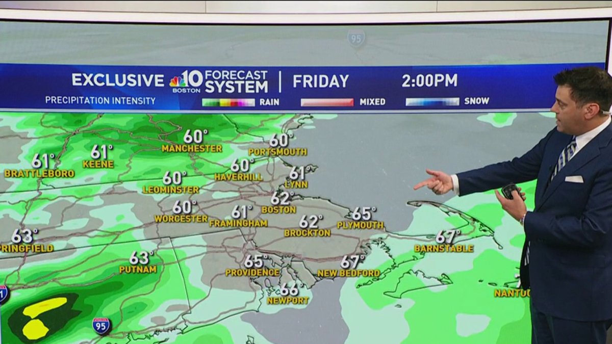 Forecast: Scattered Showers, Highs in the 60s Friday – NBC Boston
