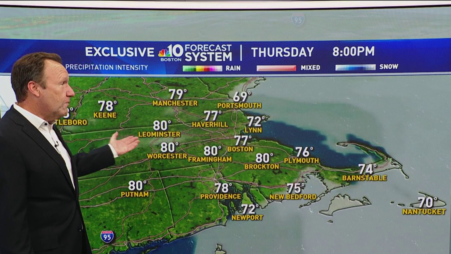 Forecast Mostly Sunny Chance For Spot Showers Thursday Nbc Boston