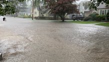 Flooding on Garfield Ave in Norwood