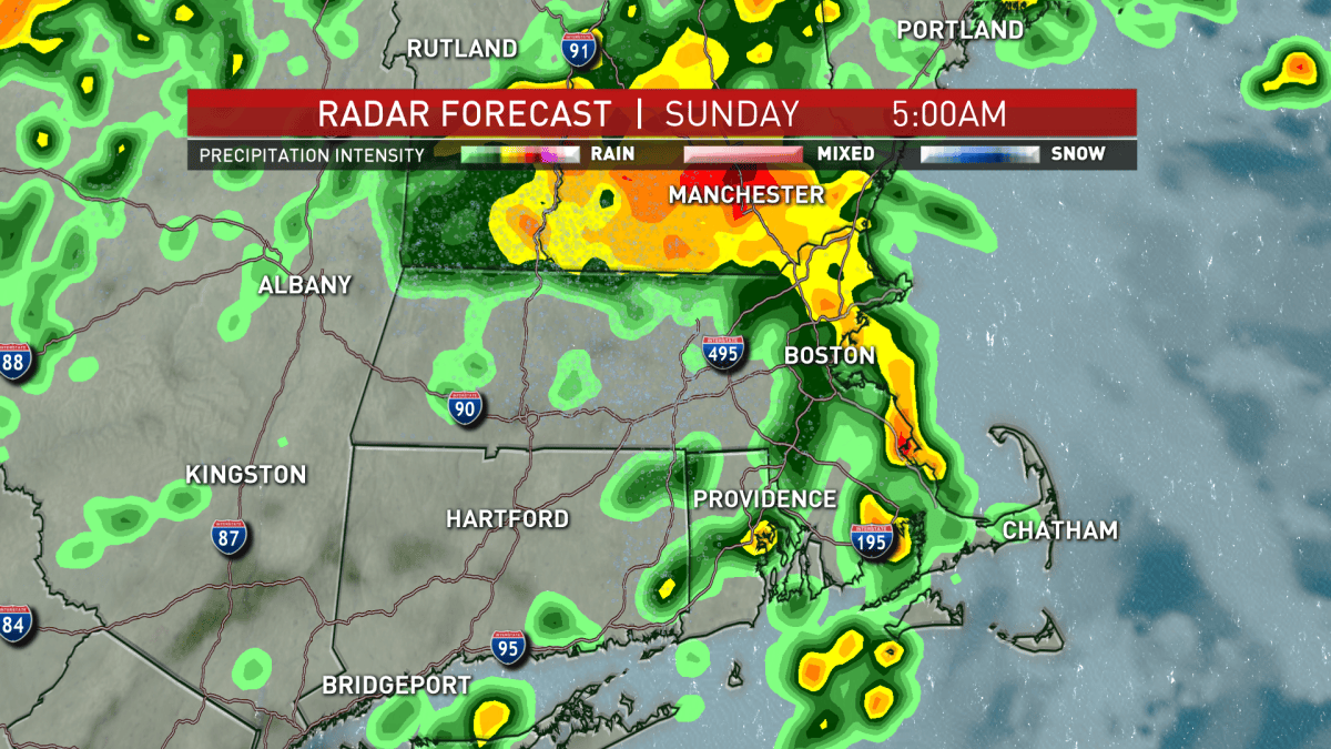 FIRST ALERT: New Round of Storms Moves in Sunday Morning – NBC Boston