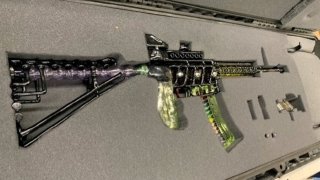 A glass replica of a firearm TSA officials discovered at Boston Logan International Airport.