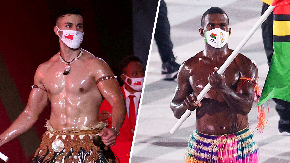 Who Wore It Better? Shirtless Flag Bearers From Tonga, Vanuatu Sport Identical Oiled-up Looks – NBC Boston