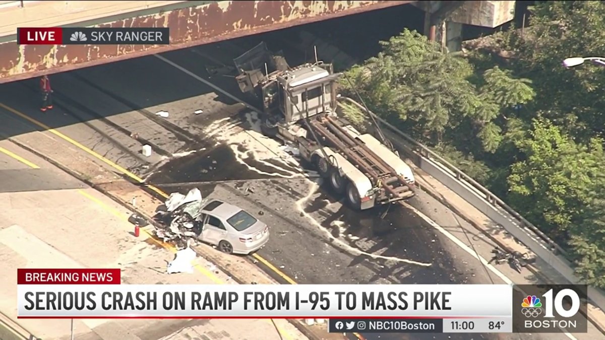 Mass Pike Crash NBC Boston