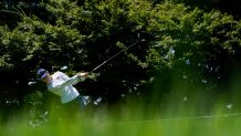 Nelly Korda, of the United States, hits a tee shot