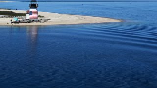 The Brant Point Lighthouse in Nantucket, Massachusetts