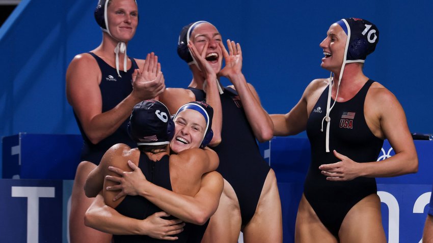 Maggie Steffens led the U.S. Women’s water polo team to a third straight gold medal at the Tokyo Olympics.