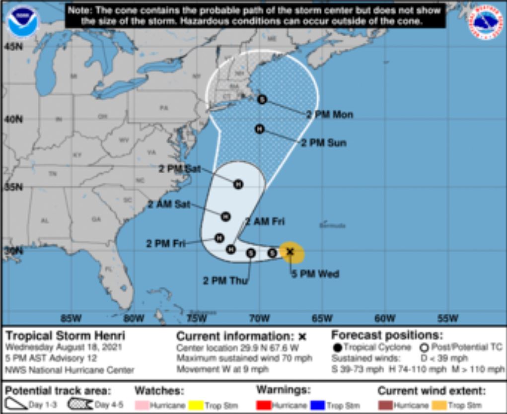 henri hurricane track