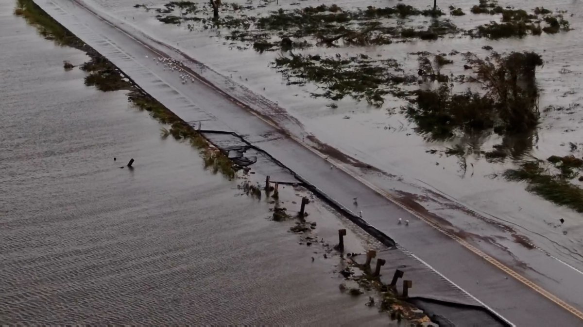 Drone Footage Of Flooding In Grand Isle Louisiana Nbc Boston