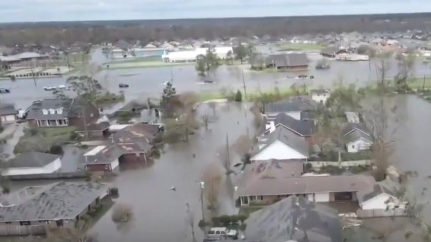 Drone Footage of Flooding in LaPlace, Louisiana