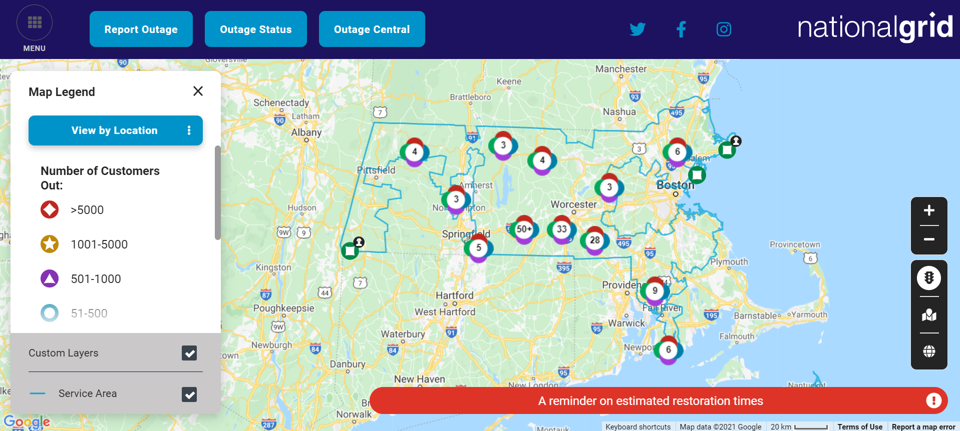 National Grid Power Outages Rhode Island: 50K Power Outages Across New