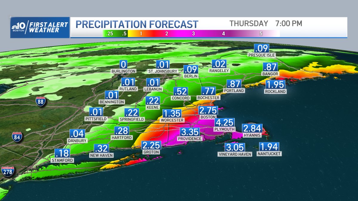Weather: Heavy Rain, Flooding Possible Wednesday into Thursday – NBC Boston