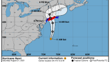 A National Hurricane Center forecast track for Hurricane Henri