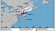 A National Hurricane Center forecast track for Hurricane Henri