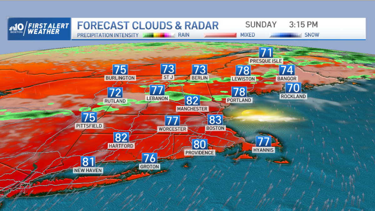 Sunday Boston Weather Forecast Mostly Dry Sunday, Showers and Storms