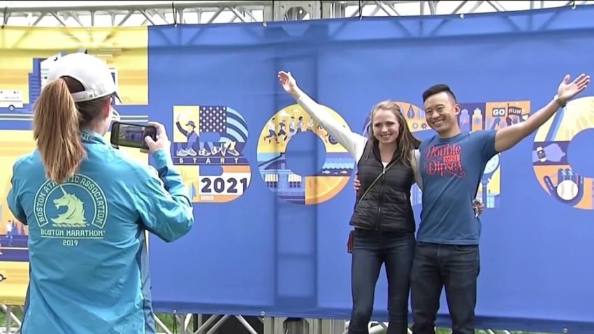 Boston Marathon Finish Line Buzzing Ahead of Monday's Fall Run