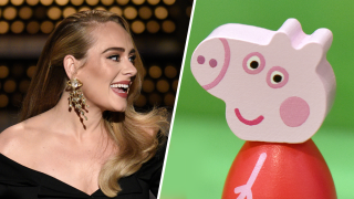 Adele (left) and Peppa Pig (right)