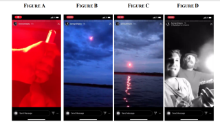Screenshots of a prank that landed two men in hot water with the U.S. Coast Guard