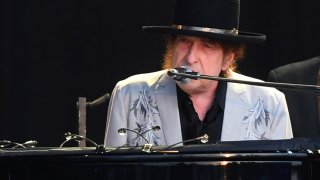 LONDON, ENGLAND - JULY 12: Bob Dylan performs as part of a double bill with Neil Young at Hyde Park on July 12, 2019 in London, England.