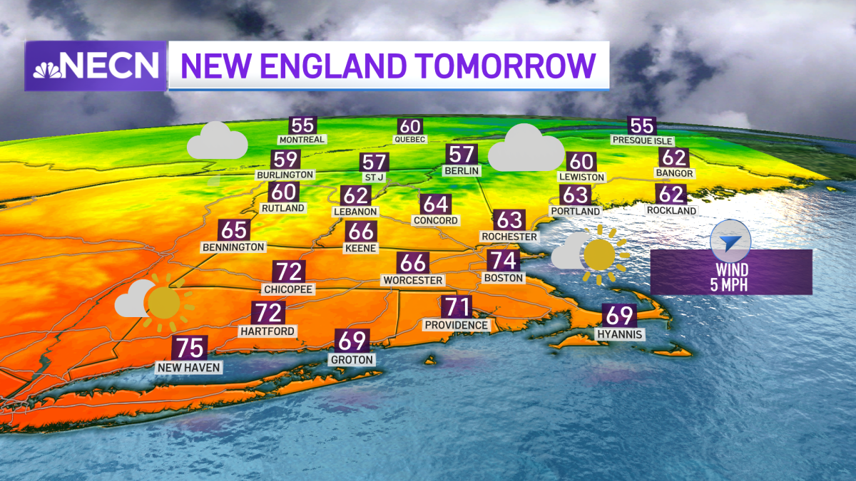 Beautiful Weather Saturday in Southern New England, Scattered Showers ...