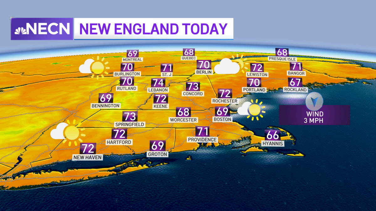 New England Weather Forecast Sunny Strech of Weather NBC