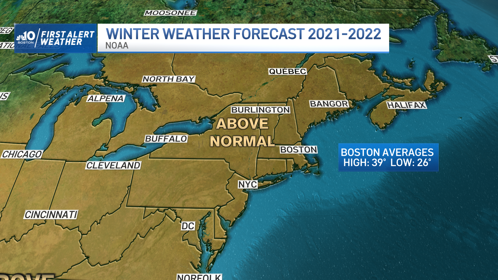 NOAA Winter 2021-2022 Forecast For MA, New England – NECN