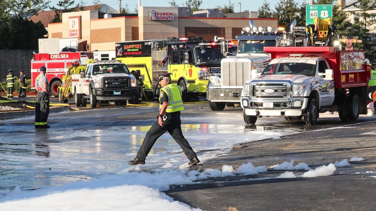 Revere Fuel Spill: Overturned Tanker Spills 10,000 Gallons of Fuel ...