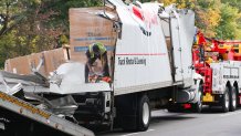 A Storrowed truck in Boston on Friday, Oct. 15, 2021.