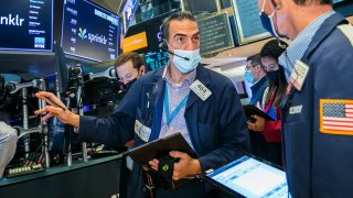 Traders at the NYSE